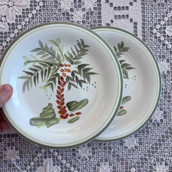 Gibson Other - Gibson Salad Plates Palm Court Vintage Stoneware (Set of 2) 7-3/4”